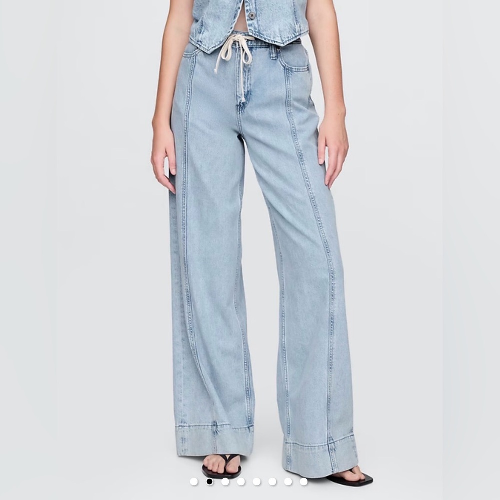 GAP Mid Rise UltraSoft Denim Baggy